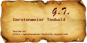Gerstenmeier Teobald névjegykártya